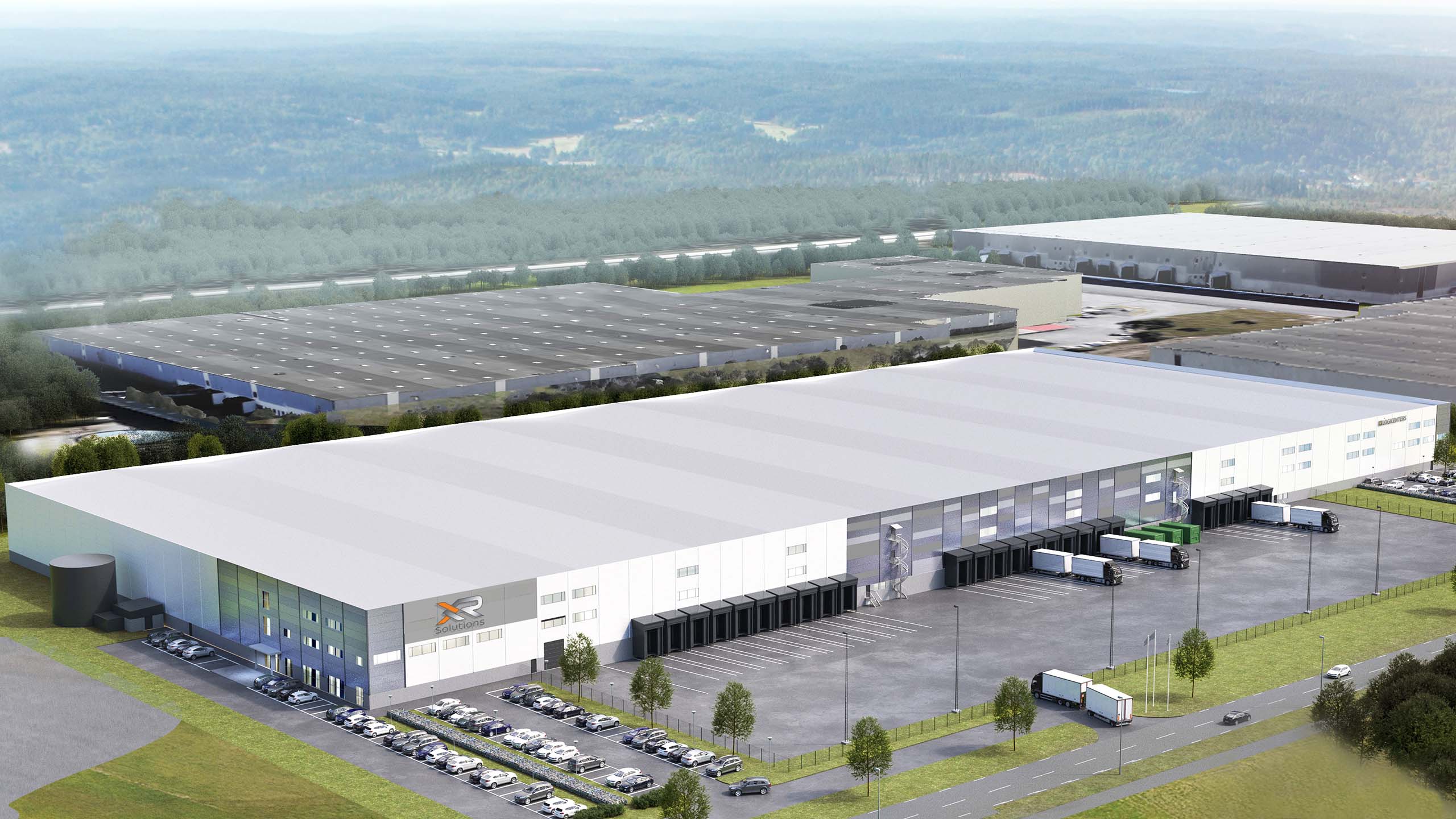 Render of XR's future warehouse in Mariestad